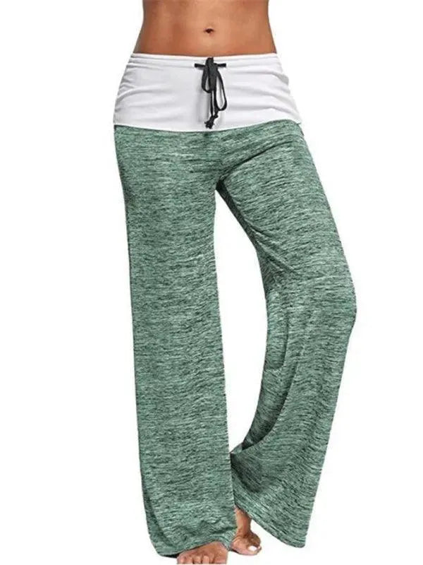 Wide-Leg Drawstring Women Yoga Pants - Women Pants - LeStyleParfait