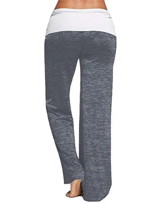 Wide-Leg Drawstring Women Yoga Pants - Women Pants - LeStyleParfait