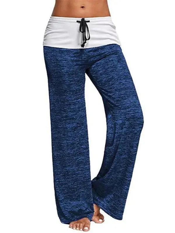 Wide-Leg Drawstring Women Yoga Pants - Women Pants - LeStyleParfait