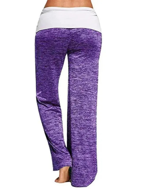 Wide-Leg Drawstring Women Yoga Pants - Women Pants - LeStyleParfait