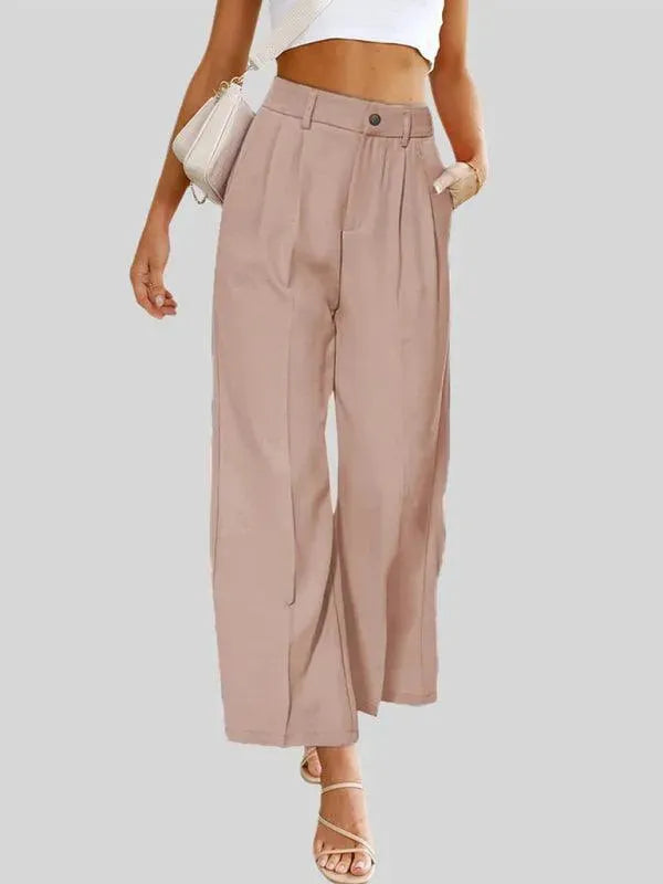 Wide Leg Women Pants With Pockets - Women Pants - LeStyleParfait
