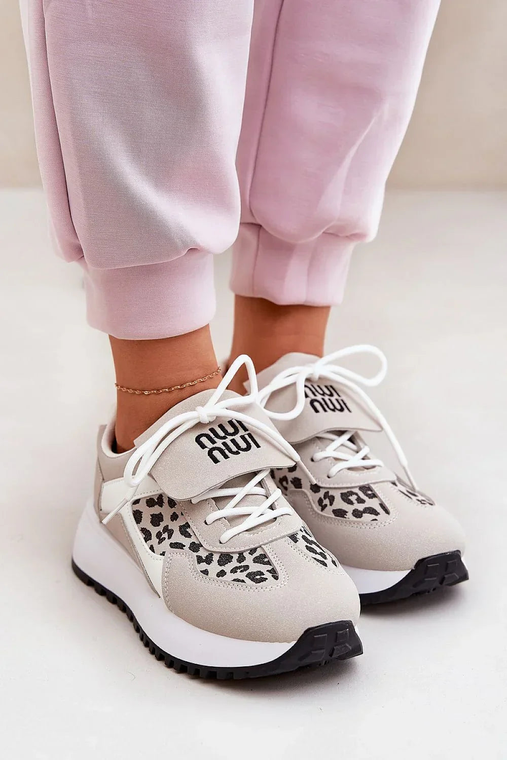 Women Animal Print Chunky Platform Sneakers Streetwear Shoes-women sneakers-LeStyleParfait