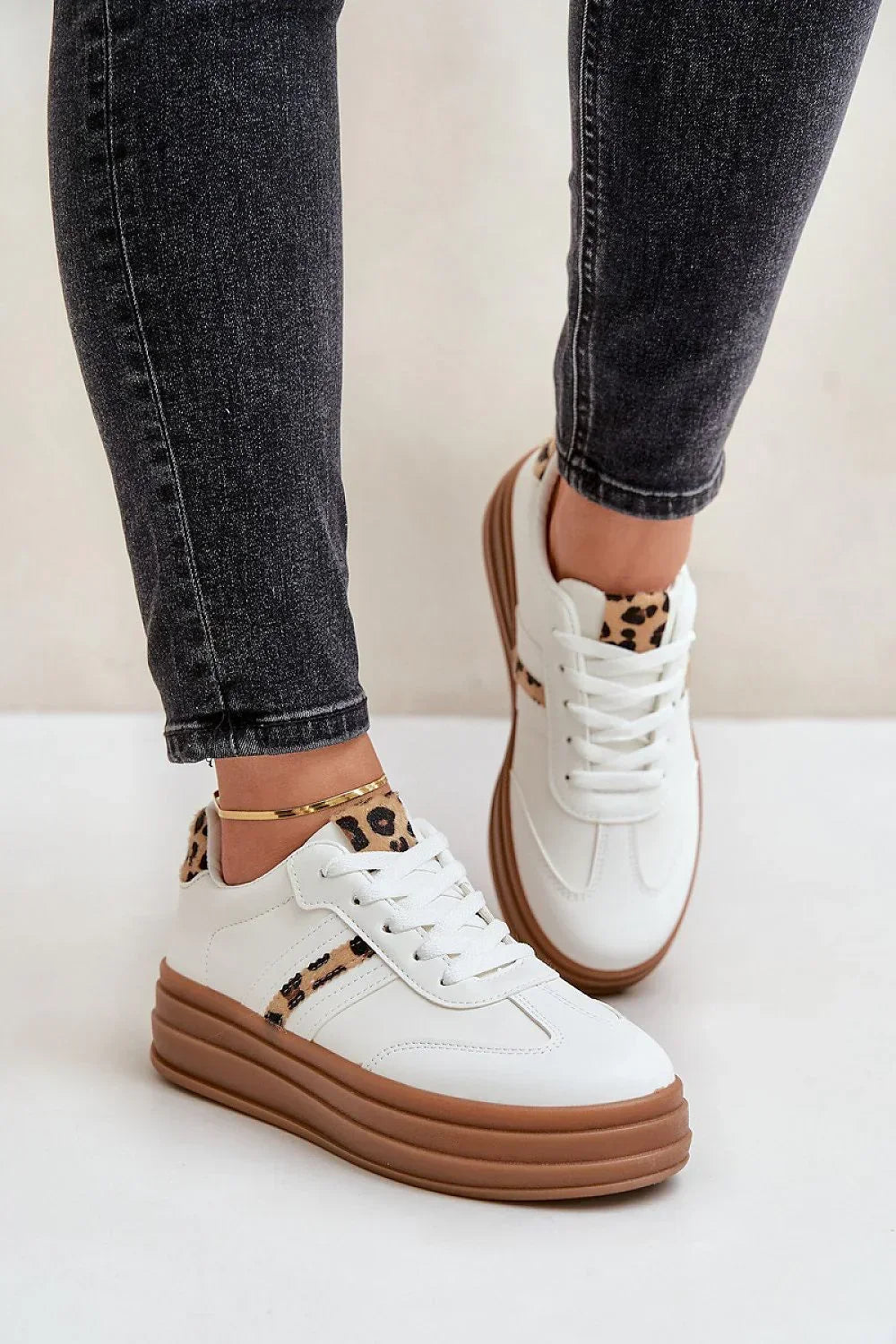 Women Animal Print Platform Sneakers Vegan Casual Shoes-women sneakers-LeStyleParfait
