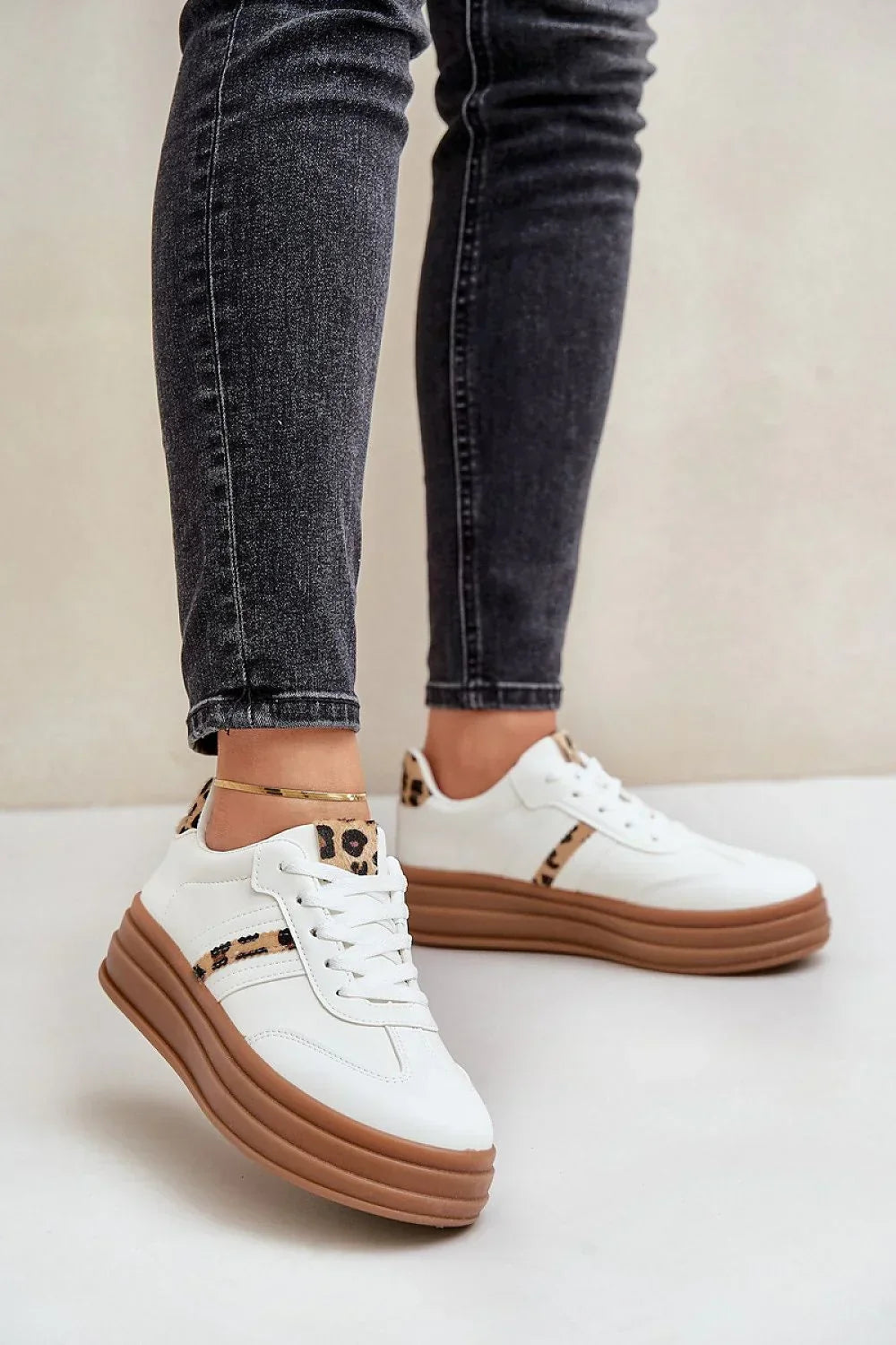 Women Animal Print Platform Sneakers Vegan Casual Shoes-women sneakers-LeStyleParfait