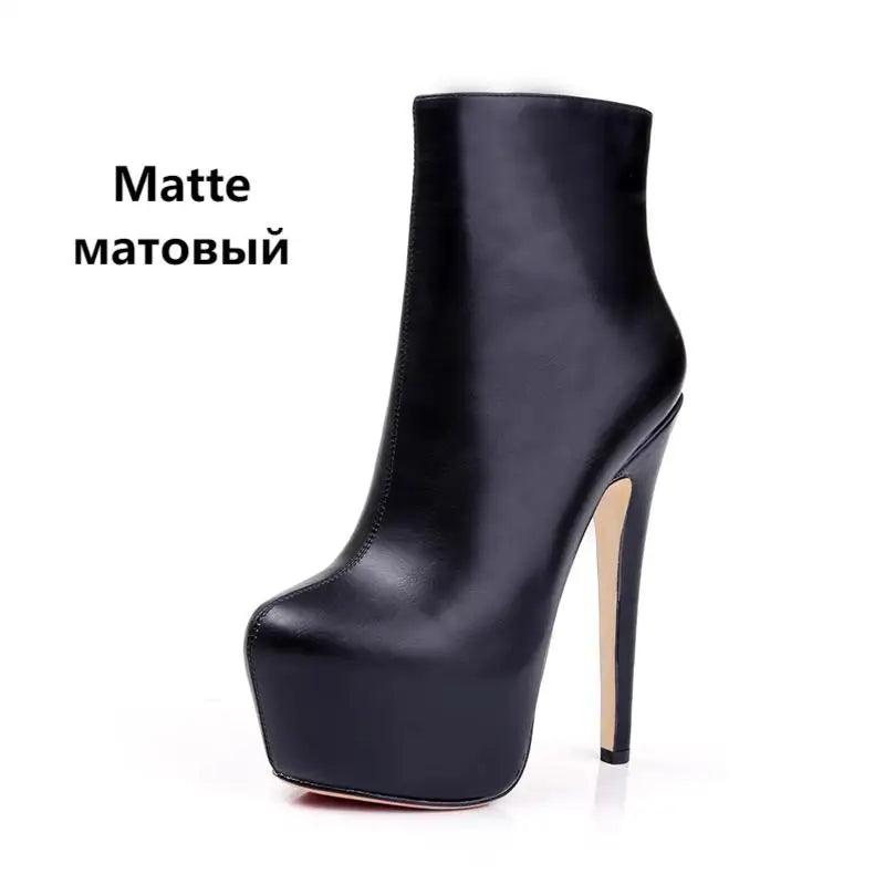 Women Ankle Boots - Rounded Toe - Zipper - Ankle Boots - LeStyleParfait Kenya