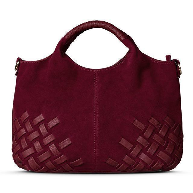Buy Women Bags Suede Leather Handbag Trendy Shoulder Bag at ...