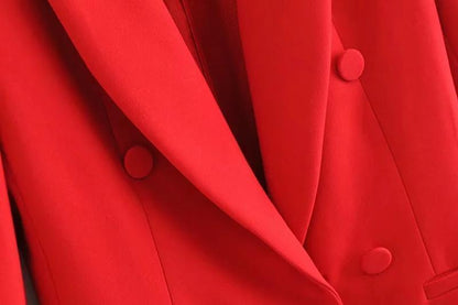 Women Blazer Red Long Blazer - Blazer - LeStyleParfait Kenya