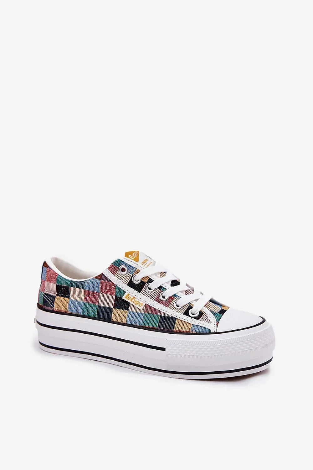 Women Checkered Platform Sneakers Casual Lightweight Streetwear Shoes-women sneakers-LeStyleParfait