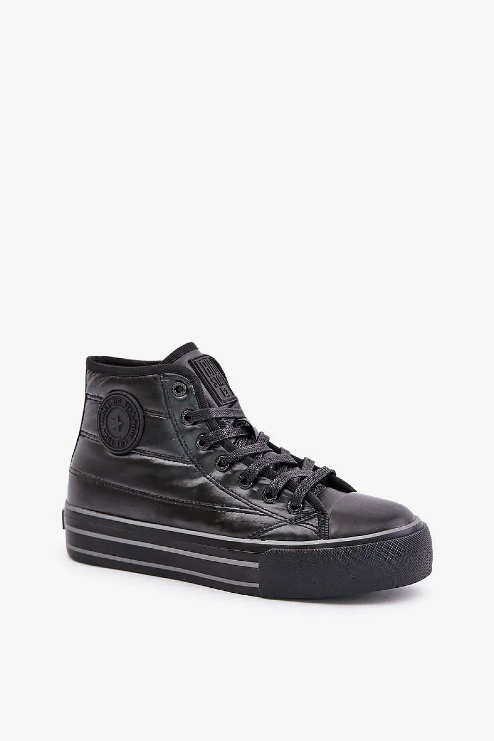 Women Chunky High Top Platform Sneakers Winter School Casual Shoes-women sneakers-LeStyleParfait