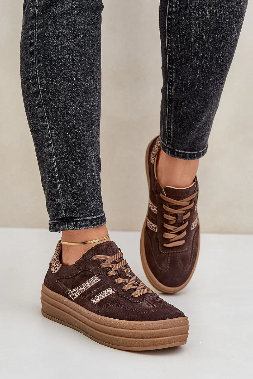 Women Chunky Platform Sneakers Animal Print Casual Shoes-women sneakers-LeStyleParfait