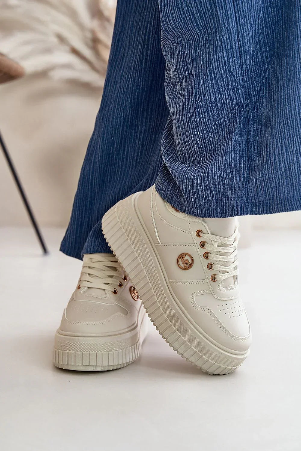 Women Chunky Platform Sneakers Thermal Casual Winter Shoes-women sneakers-LeStyleParfait