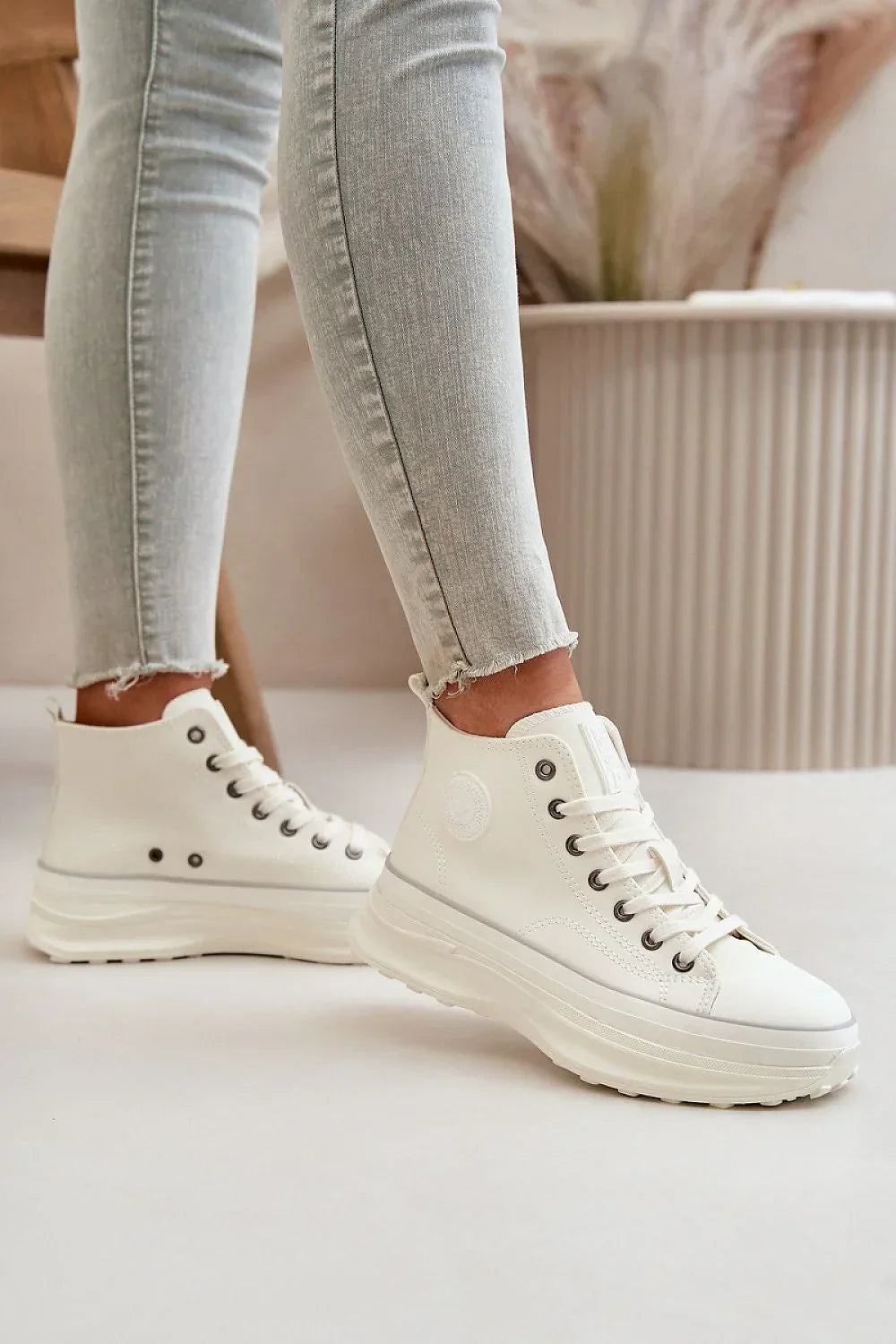 Women Classic High Top Platform Sneakers Lightweight Travel Shoes-women sneakers-LeStyleParfait