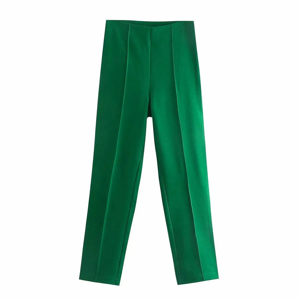 Women Dark Green Pantsuit - Pantsuit - LeStyleParfait