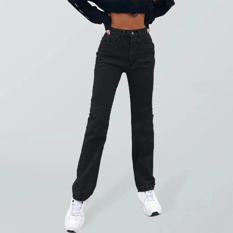Women Denim Jeans - High Waist Straight-leg - Women Jeans - LeStyleParfait