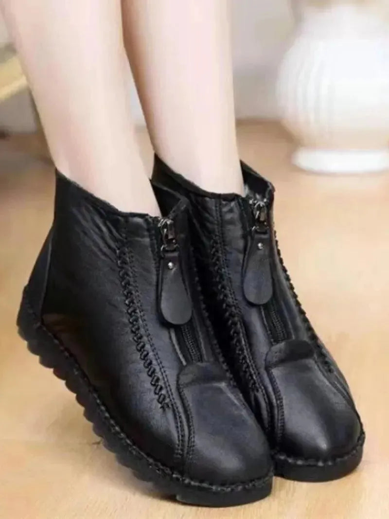 Women Flat Winter Casual Ankle Boots - Ankle Boots - LeStyleParfait