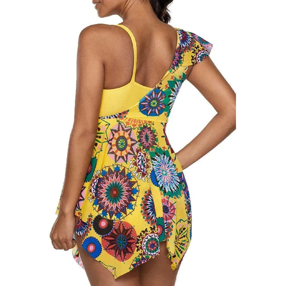 Women Floral One Piece Swimsuit fashion image