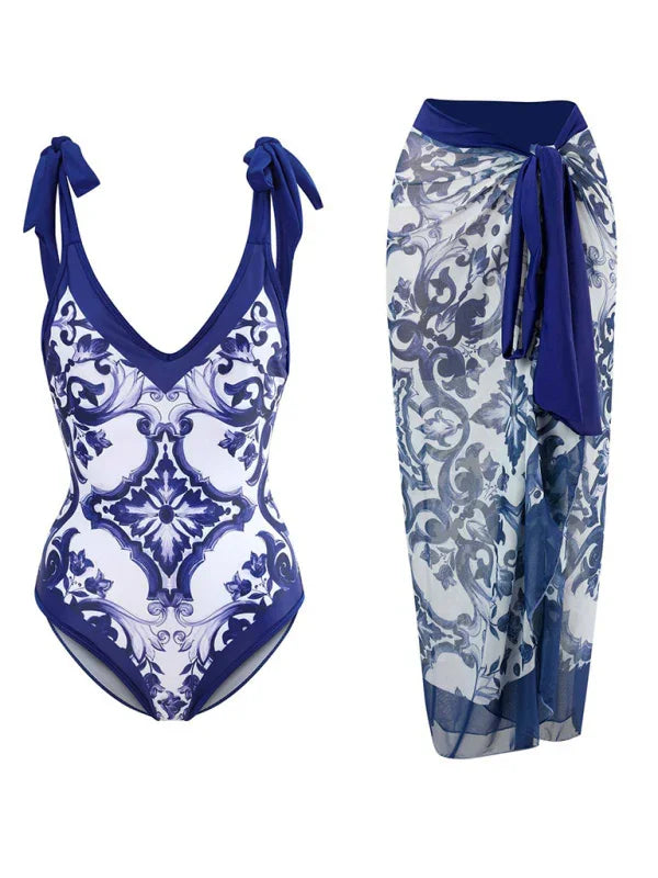 Women Floral One Piece Swimsuit fashion image