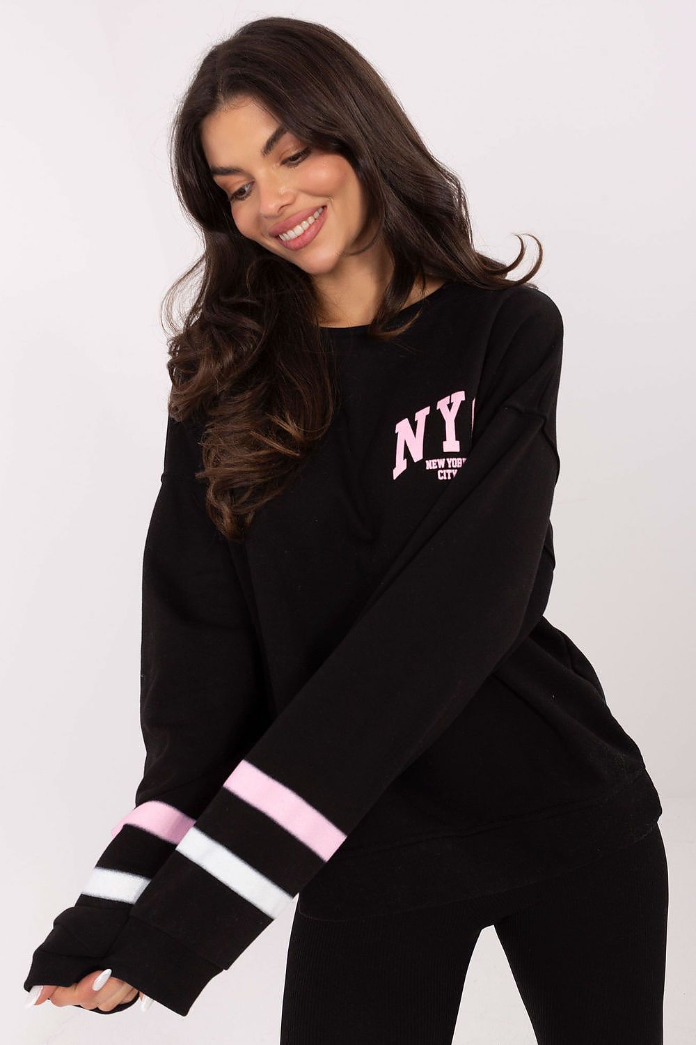 Women Graphic Print Loose Sweatshirt Urban Style-Women Sweatshirt-LeStyleParfait