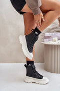 Women High Top Platform Sneakers Insulated Winter Casual Shoes-women sneakers-LeStyleParfait
