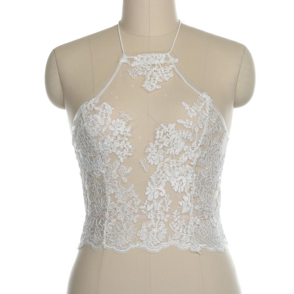 Women Lace Tank Tops Sexy Floral Embroidery White Crop Top - Women Tops - LeStyleParfait Kenya