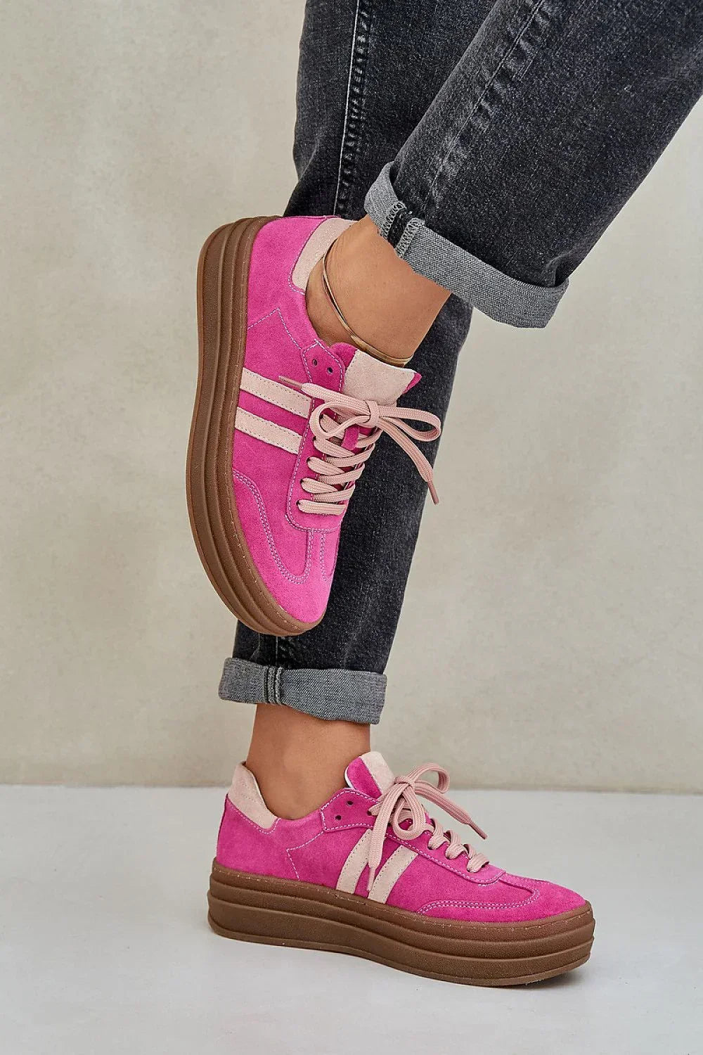 Women Leather Platform Sneakers Casual Everyday Travel Shoes-women sneakers-LeStyleParfait