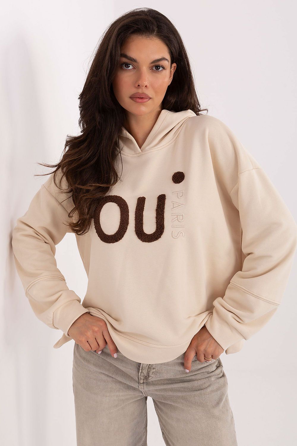 Women Loose Embroidered Hoodie Premium Style-Women Hoodie-LeStyleParfait