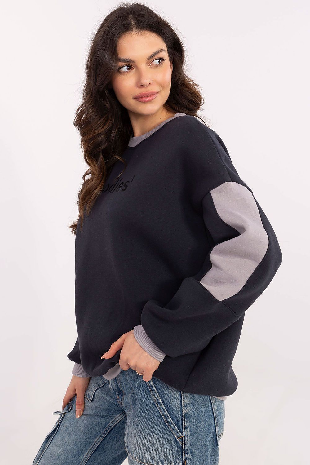 Women Loose Embroidered Sweatshirt Premium Style-Women Sweatshirt-LeStyleParfait
