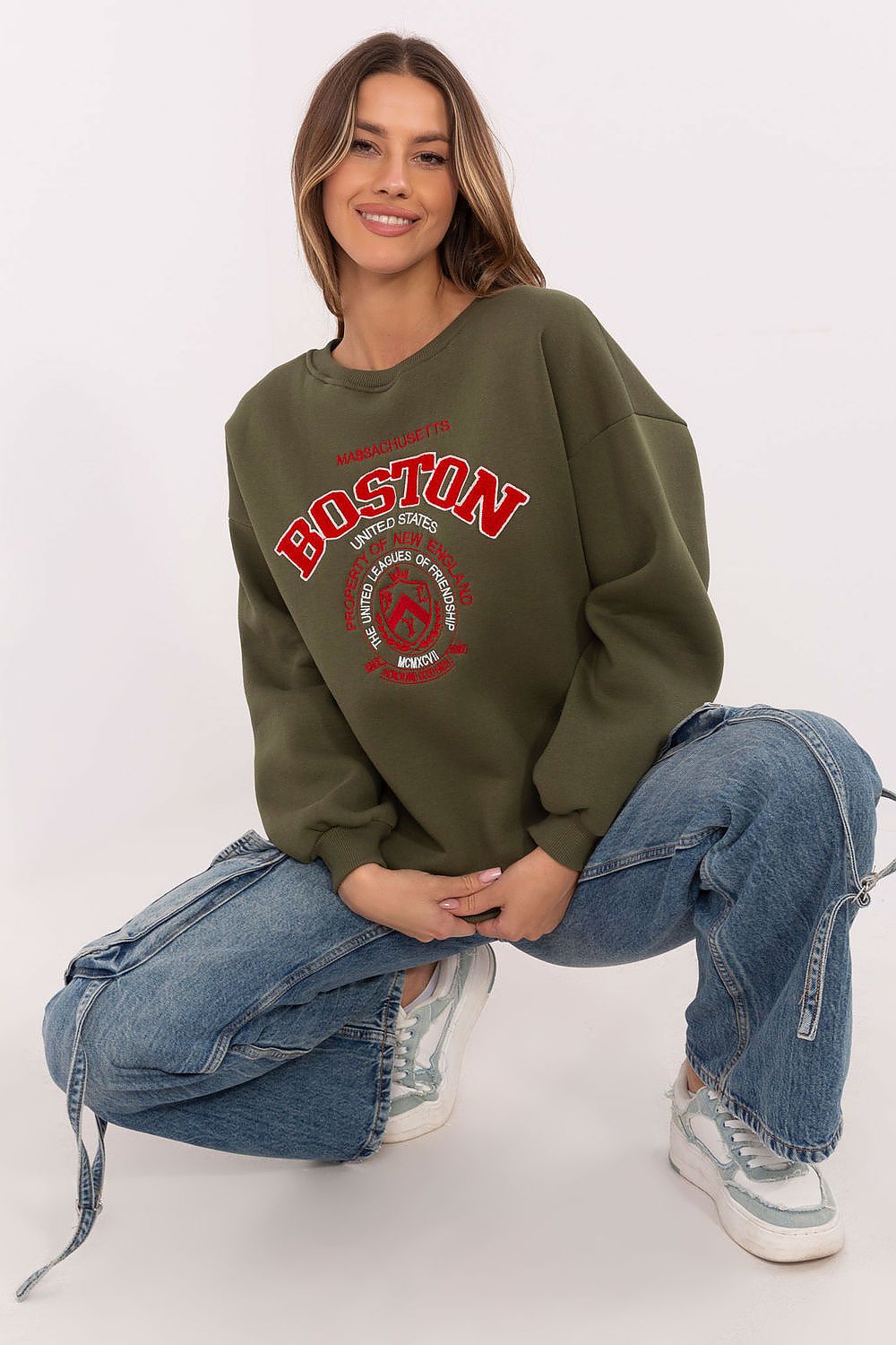 Women Loose Graphic Sweatshirt Urban Style-Women Sweatshirt-LeStyleParfait