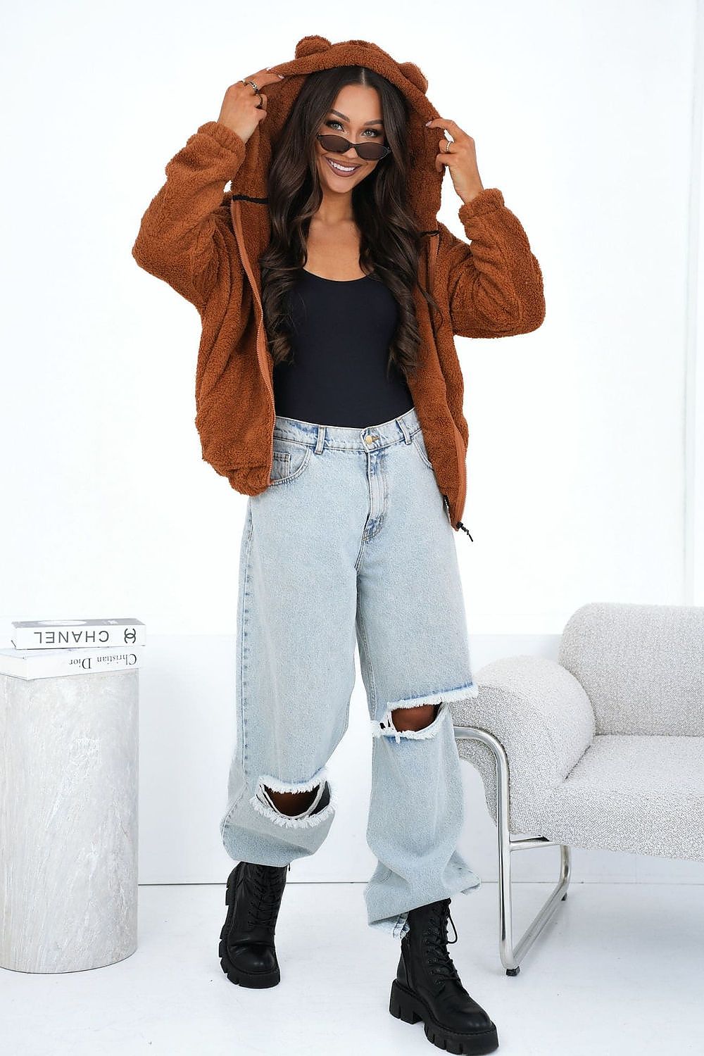 Women Loose Plain-Solid Plain Hoodie Essential Style-Women Hoodie-LeStyleParfait
