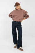 Women Loose Plain-Solid Plain Sweatshirt Essential Style-Women Sweatshirt-LeStyleParfait