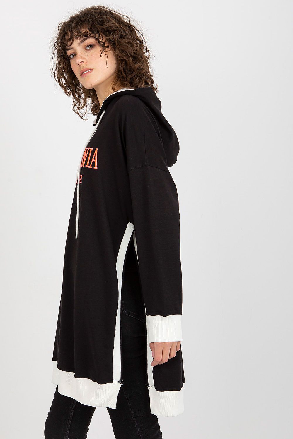 Women Loose Printed Longline Hoodie Trend Style-Women Hoodie-LeStyleParfait
