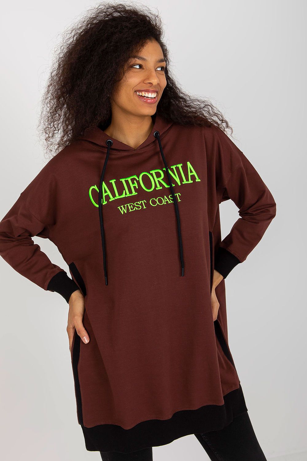 Women Loose Printed Longline Hoodie Trend Style-Women Hoodie-LeStyleParfait