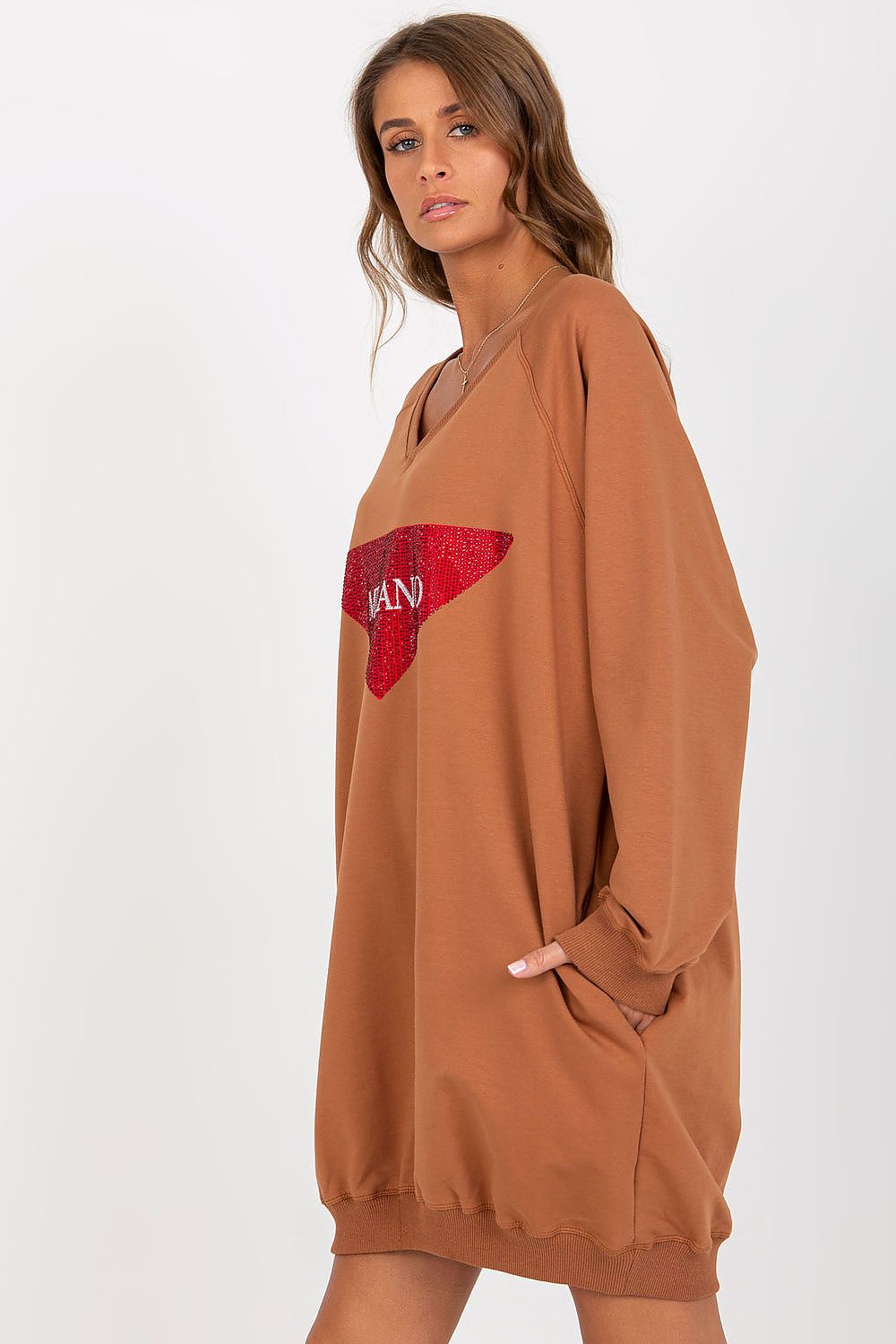 Women Oversized Printed Longline Sweatshirt Street Style-Women Sweatshirt-LeStyleParfait