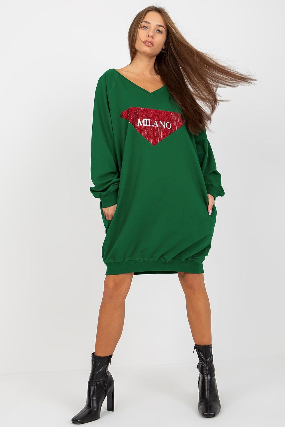 Women Oversized Printed Longline Sweatshirt Street Style-Women Sweatshirt-LeStyleParfait