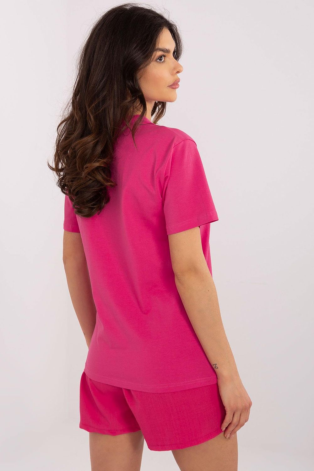 Women Pink Graphic Round Neck Tshirt-Women T-Shirt-LeStyleParfait