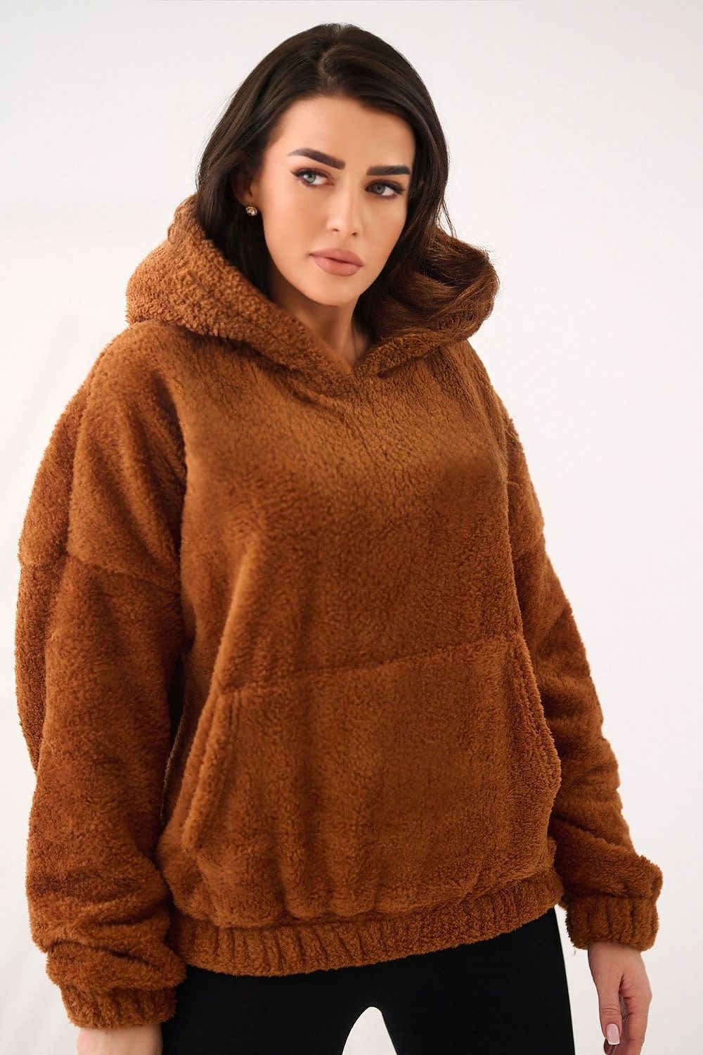 Women Plain-Solid Loose Hoodie Essential Style-Women Hoodie-LeStyleParfait