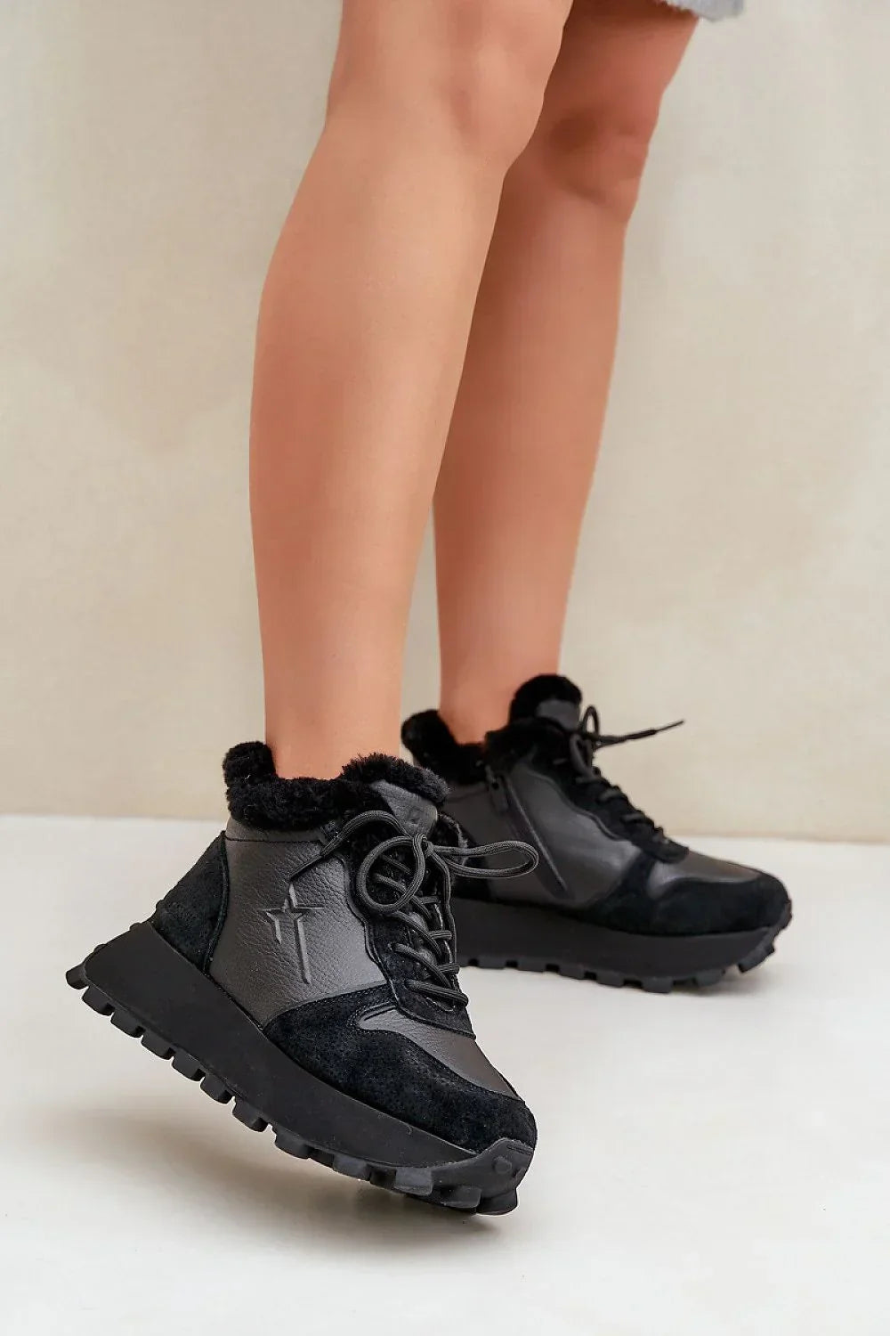Women Platform Sneaker Boots Slip Resistant Winter Casual Shoes-women sneakers-LeStyleParfait