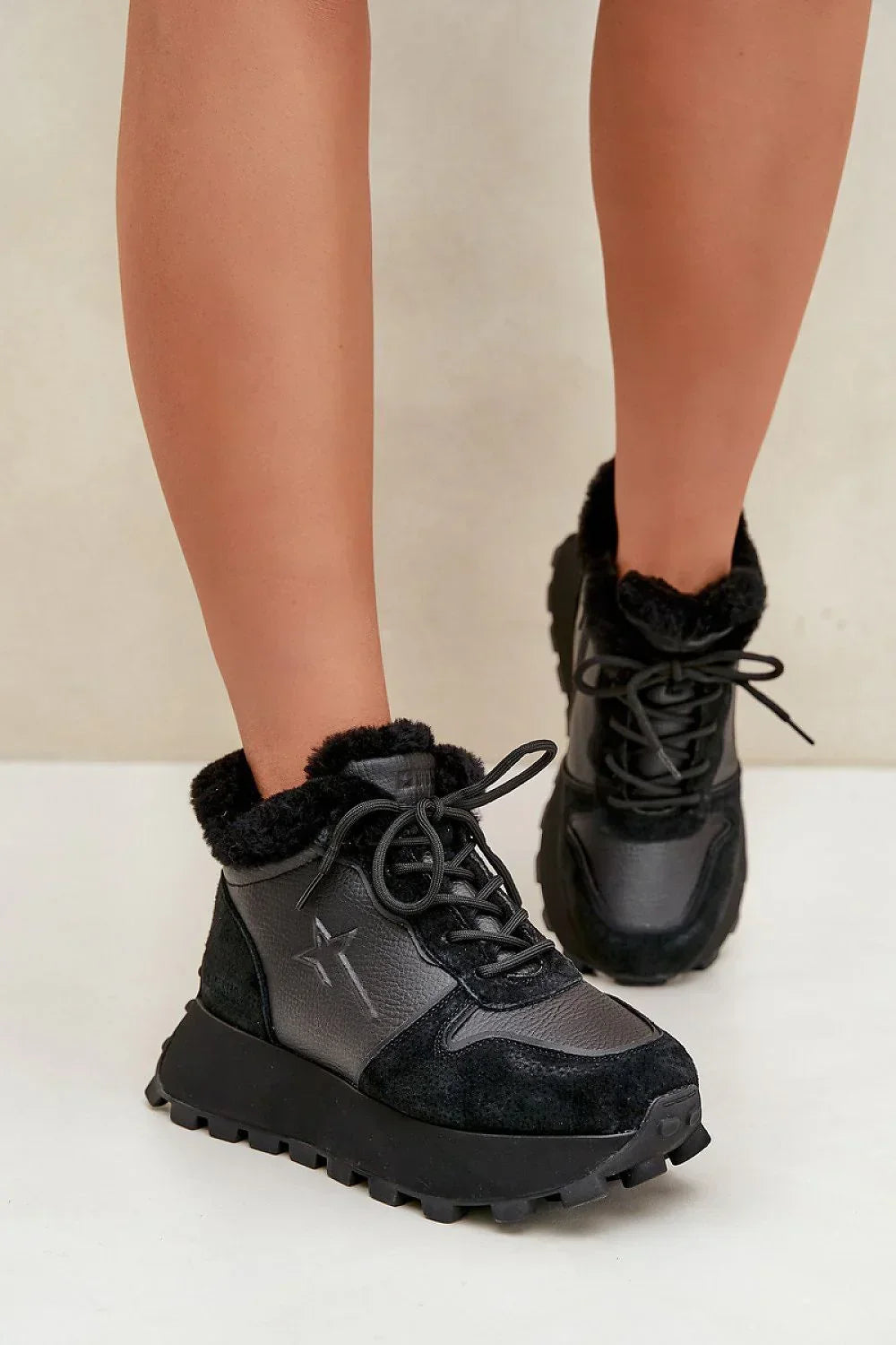 Women Platform Sneaker Boots Slip Resistant Winter Casual Shoes-women sneakers-LeStyleParfait