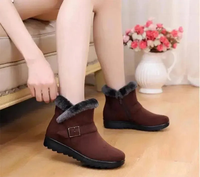 Women Plush Snow Boots - Ankle Boots - LeStyleParfait