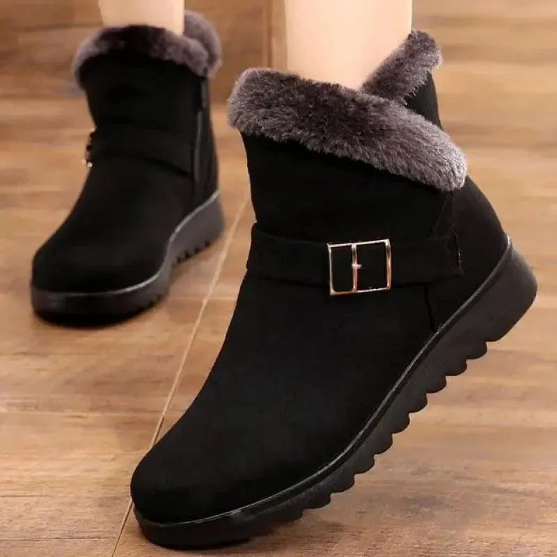 Women Plush Snow Boots - Ankle Boots - LeStyleParfait