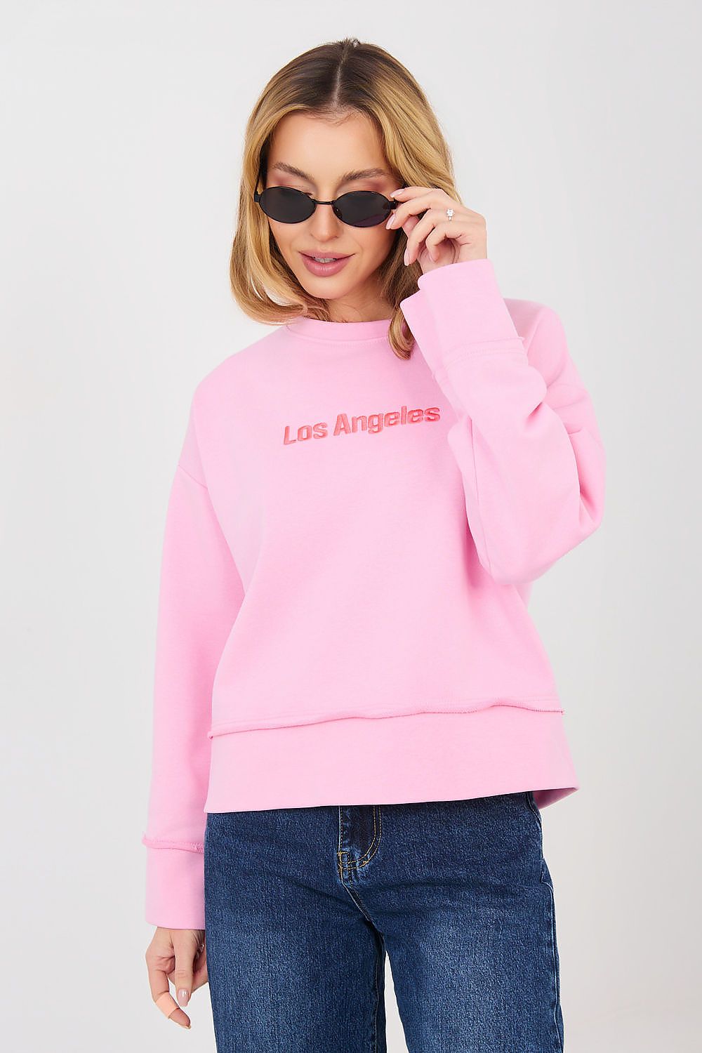 Women Regular Embroidered Crop Sweatshirt Premium Style-Women Sweatshirt-LeStyleParfait