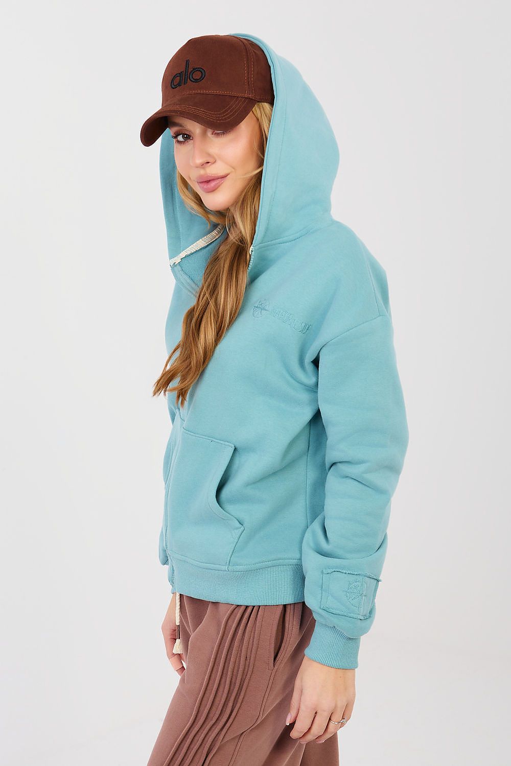 Women Regular Embroidered Zip-Up Hoodie Premium Style-Women Hoodie-LeStyleParfait