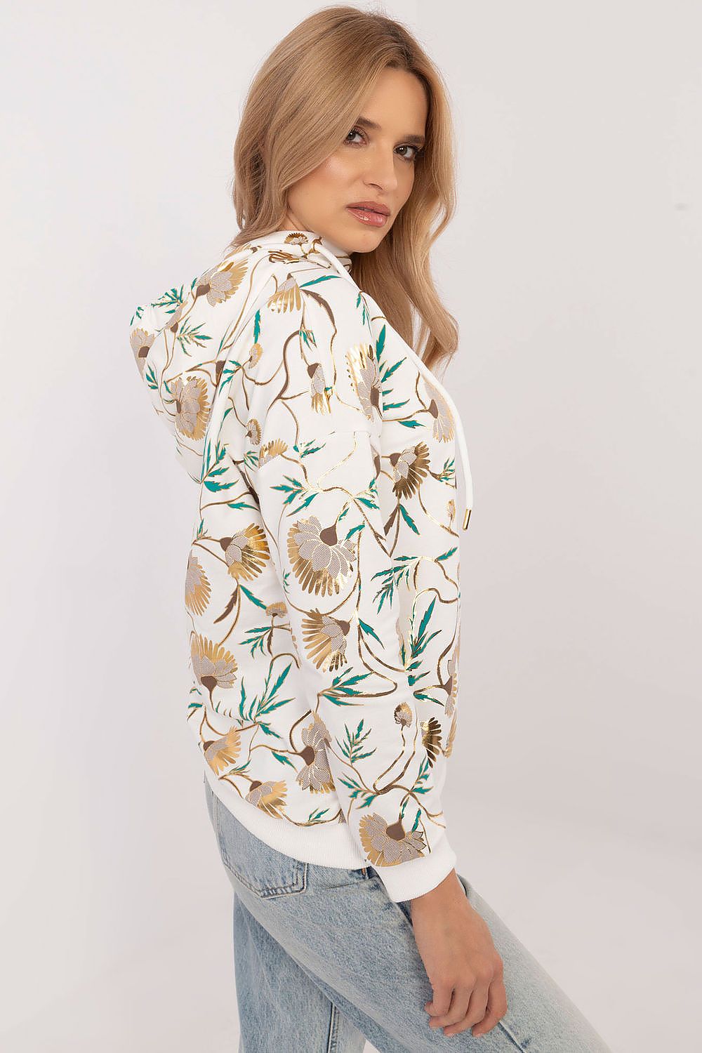 Women Regular Floral Printed Hoodie Trend Style-Women Hoodie-LeStyleParfait