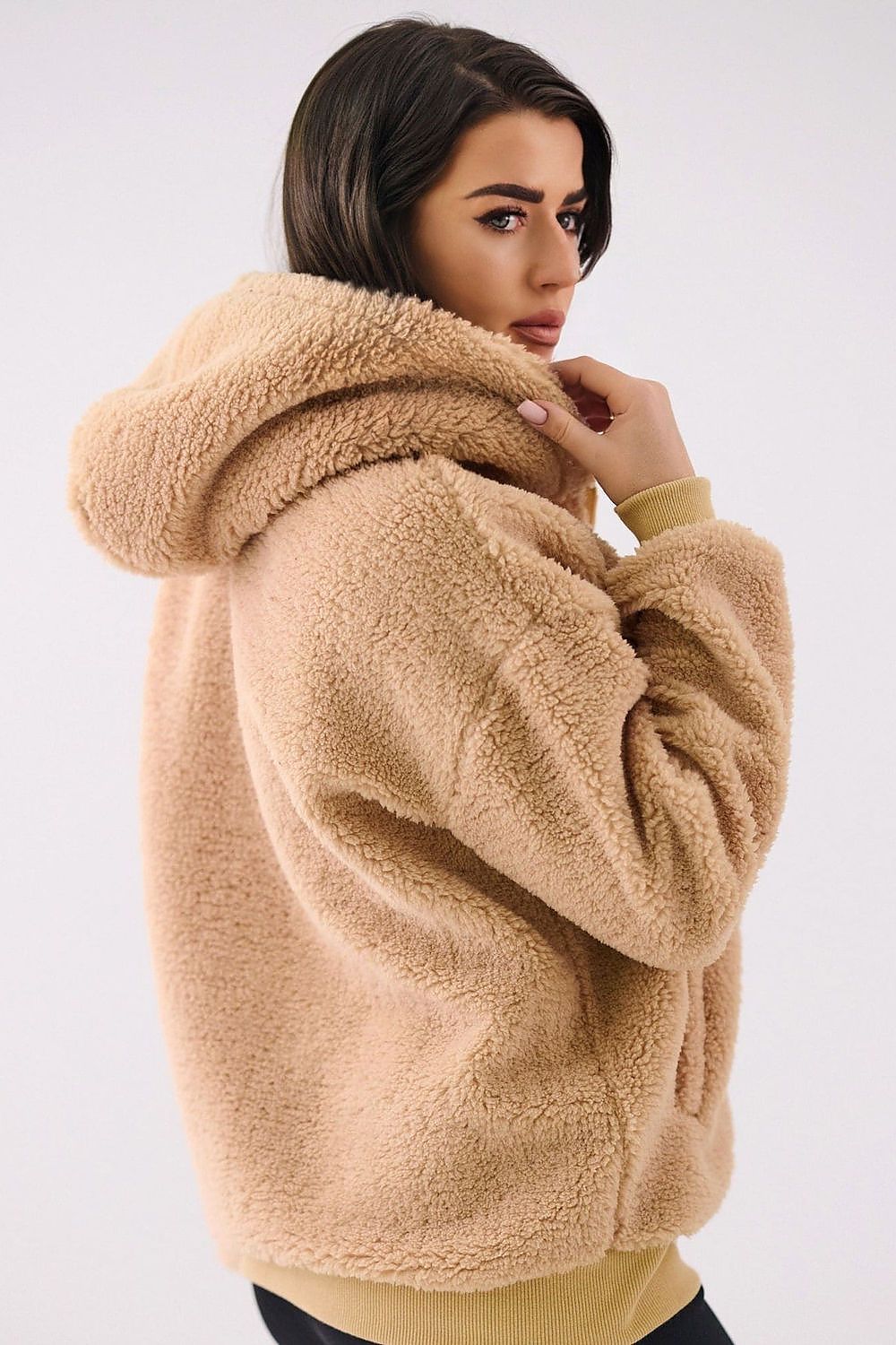 Women Regular Plain-Solid Sherpa Hoodie Cozy Comfort-Women Hoodie-LeStyleParfait