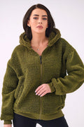 Women Regular Plain-Solid Sherpa Hoodie Cozy Comfort-Women Hoodie-LeStyleParfait