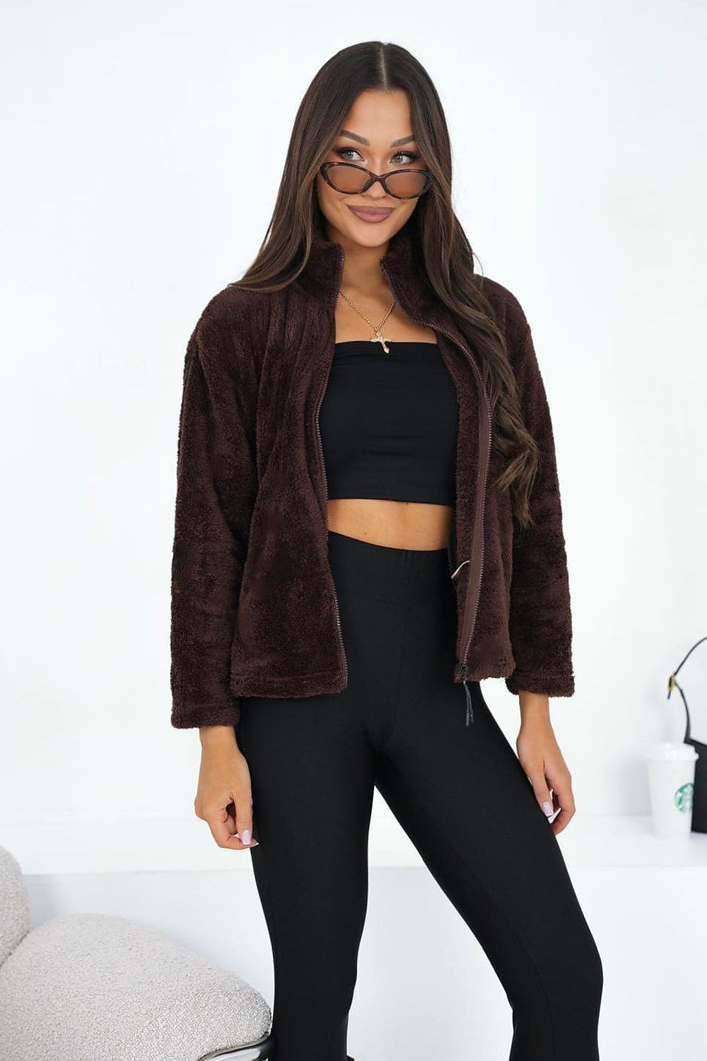 Women Regular Plain-Solid Zip-Up Sweatshirt Essential Fit-Women Sweatshirt-LeStyleParfait