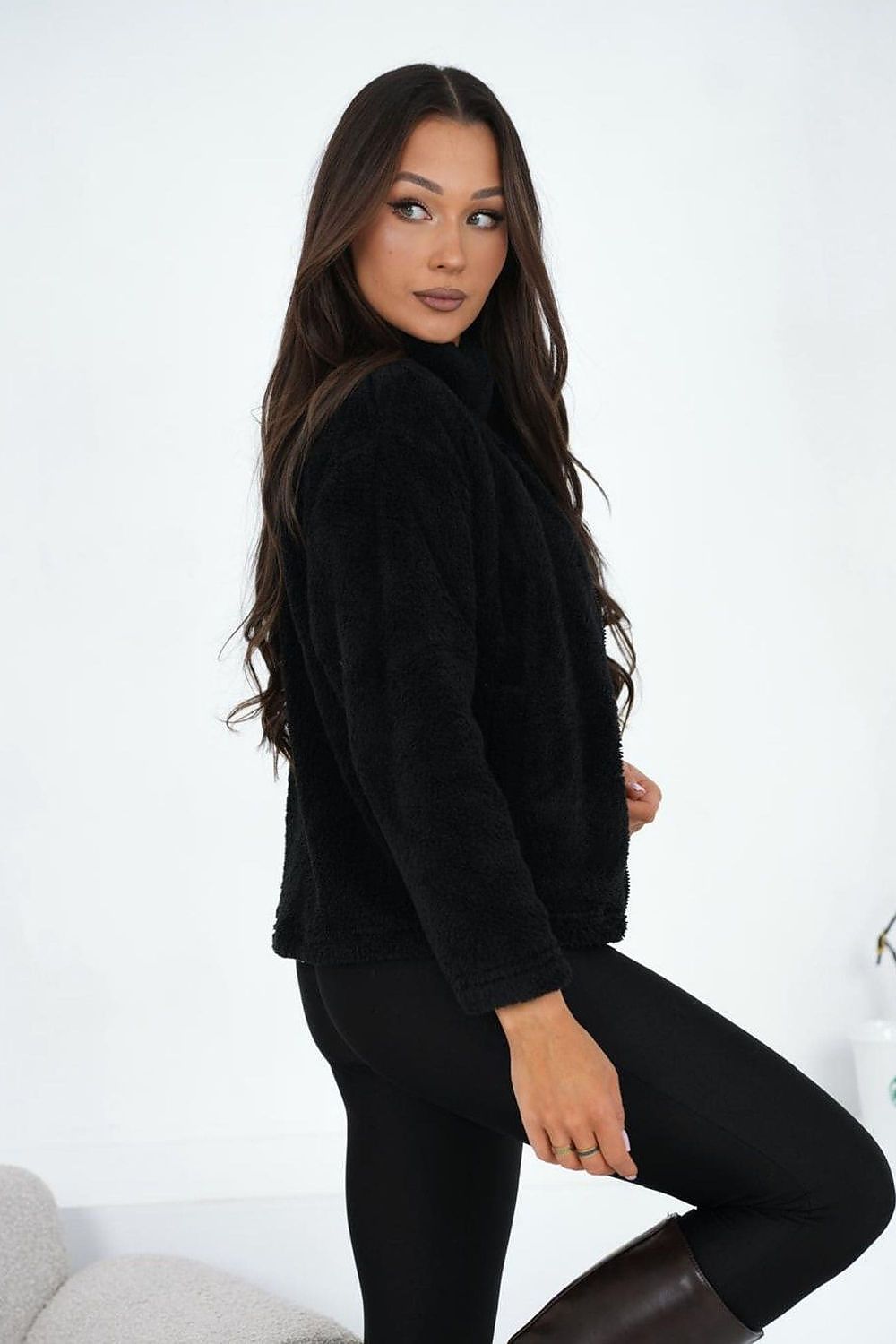 Women Regular Plain-Solid Zip-Up Sweatshirt Essential Fit-Women Sweatshirt-LeStyleParfait