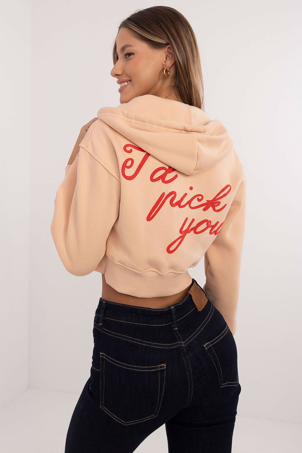 Women Regular Printed Crop Hoodie Trend Style-Women Hoodie-LeStyleParfait