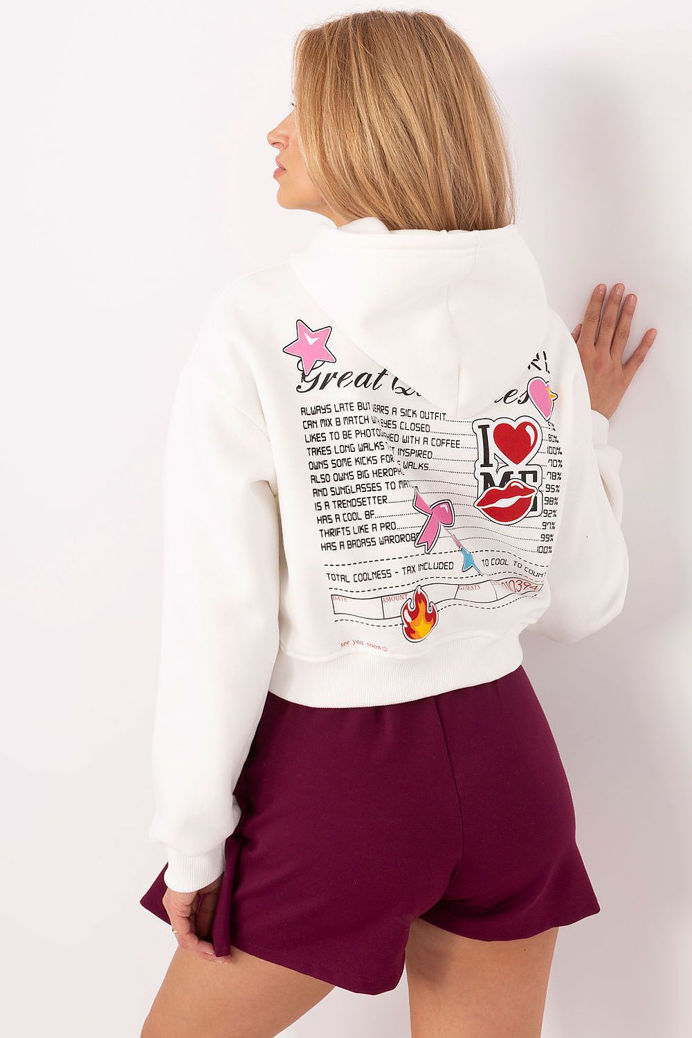 Women Regular Printed Crop Hoodie Trend Style-Women Hoodie-LeStyleParfait