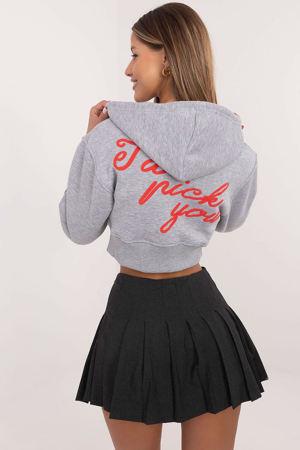 Women Regular Printed Crop Hoodie Trend Style-Women Hoodie-LeStyleParfait